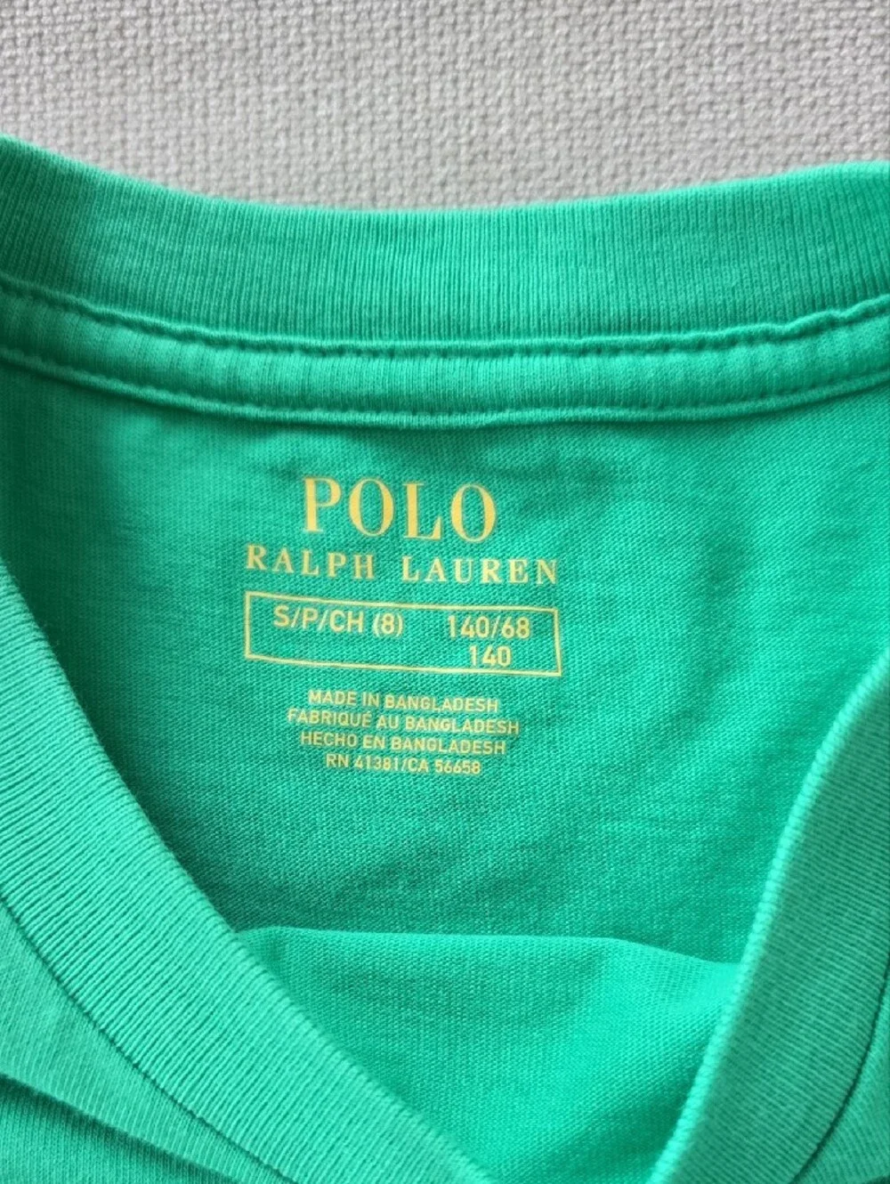 Polo by Ralph Lauren Bright Green Short Sleeve Tee with Pink Pony